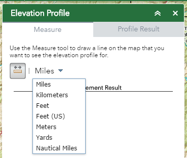 Elevation Profile measurement result