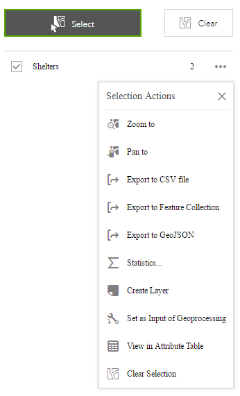 Feature set actions